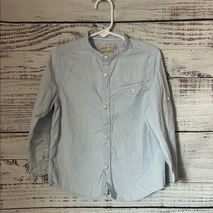 Boys Zara Light Blue Button Down Shirt size 5